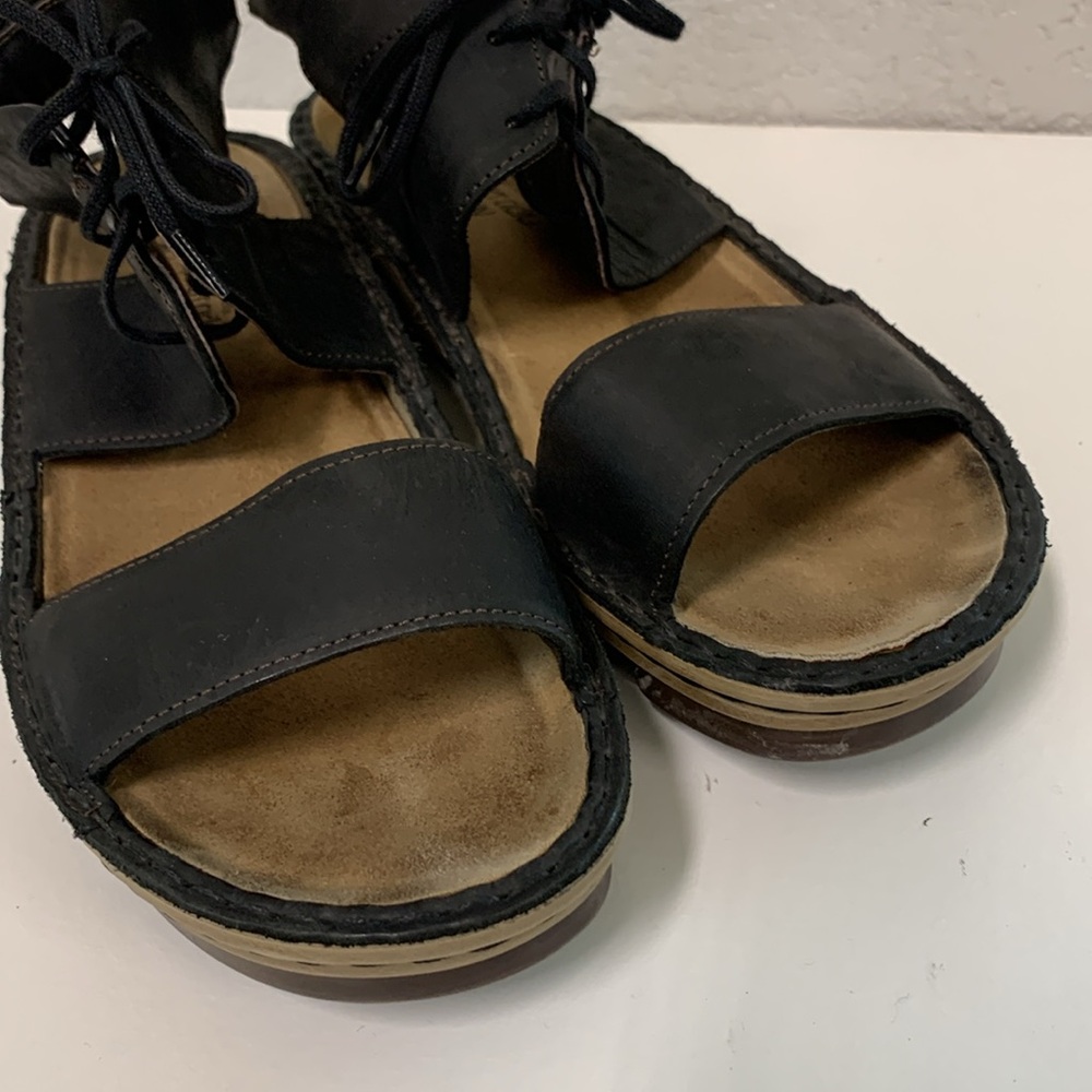 Naot Black Leather Sandals - Picture 3 of 6